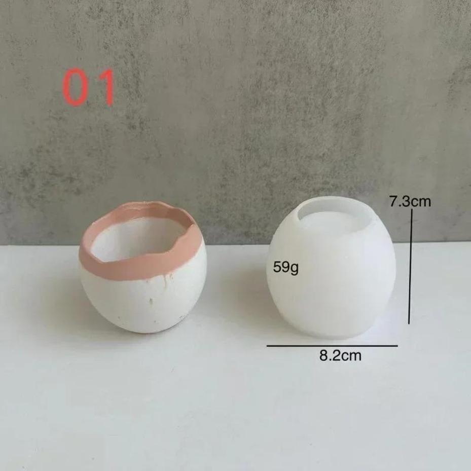 Plaster Handmade Mold Egg-shap - огляд і ціна Echeveria Succulent