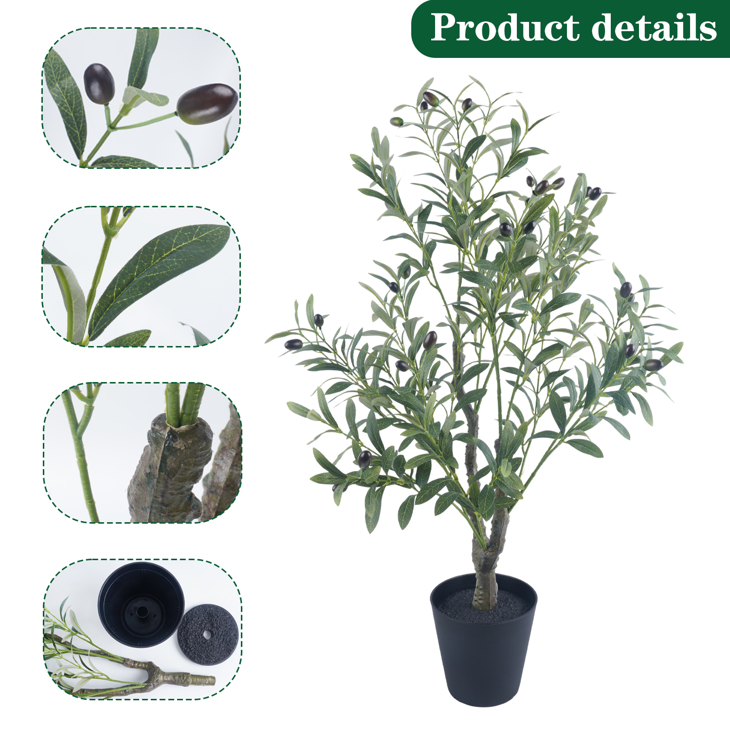Uflower Artificial Olive Tree  - огляд і ціна Dracaena Marginata