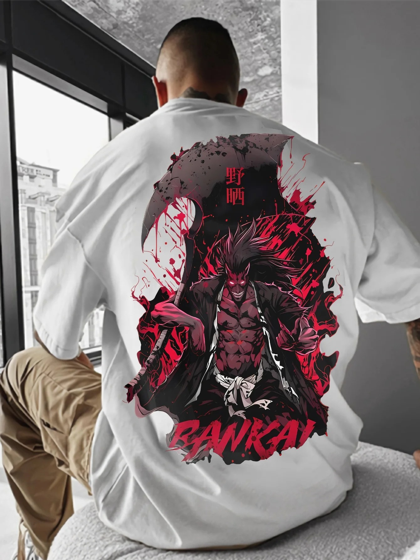 2026 BLEACH Kenpachi T-shirt A - огляд і ціна Aglaonema Red
