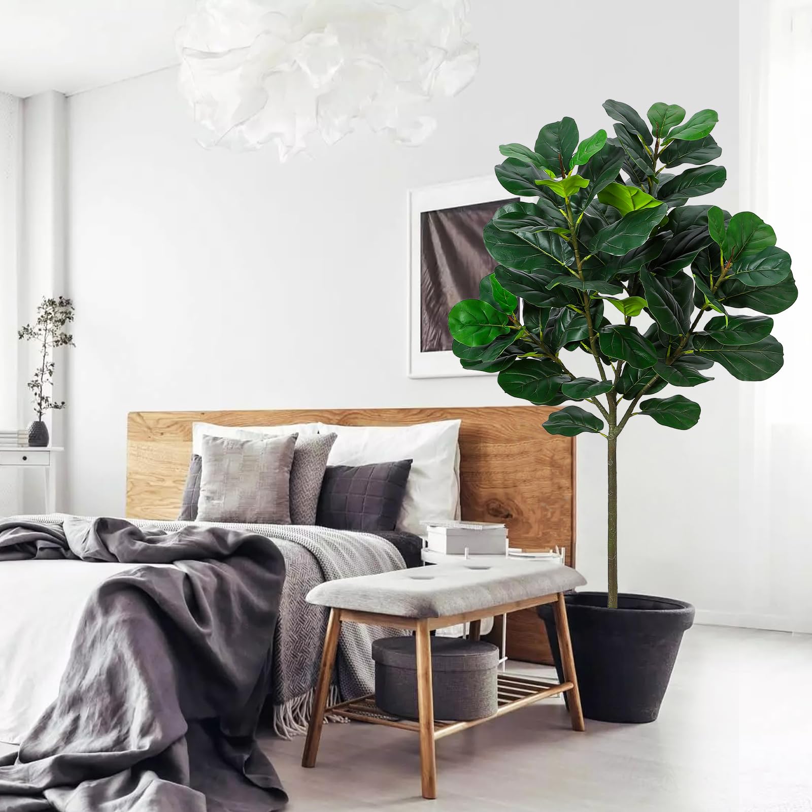 GlowSol 5.2 Ft Artificial Fidd - огляд і ціна Ficus Lyrata Tree
